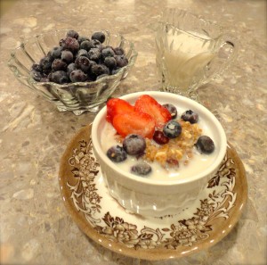 Breakfast Bulgur with Blueberries