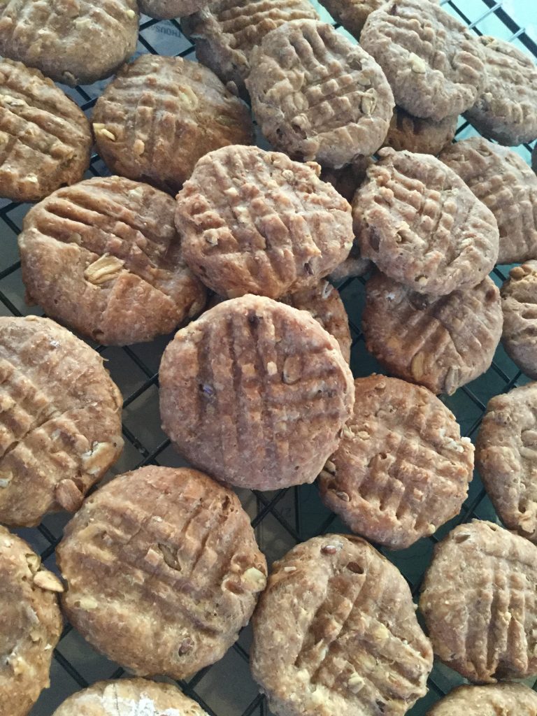 peanutbutter dog biscuits