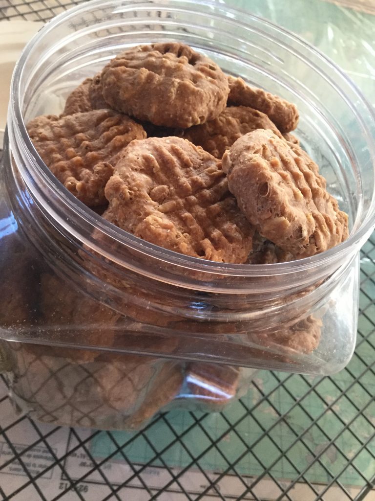 peanutbutter dog biscuits