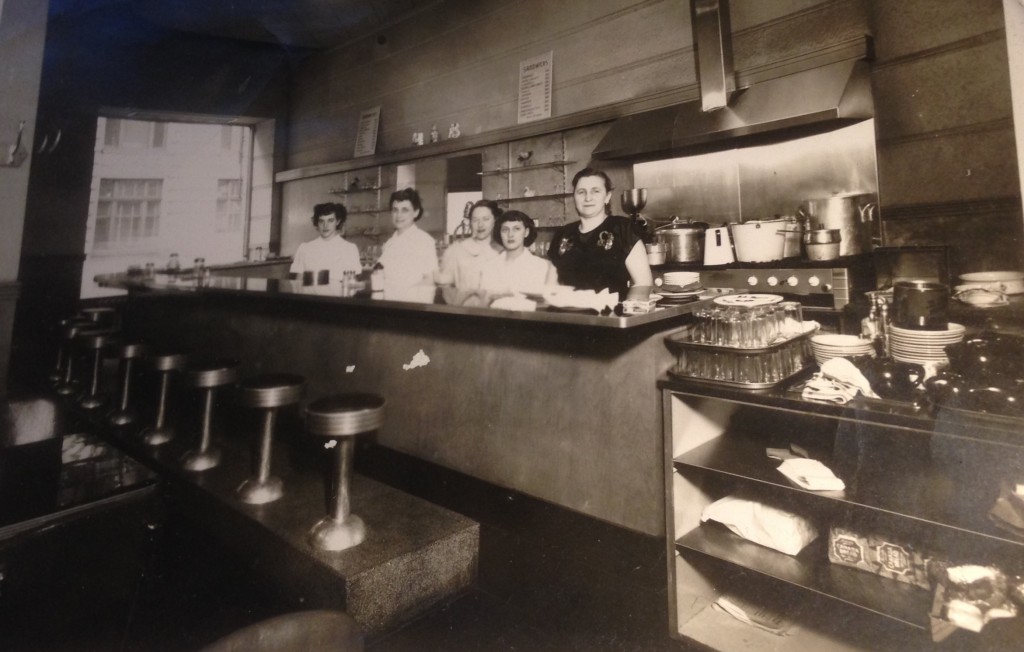 Katie Schmidbauer in her little diner, downtown Montreal.