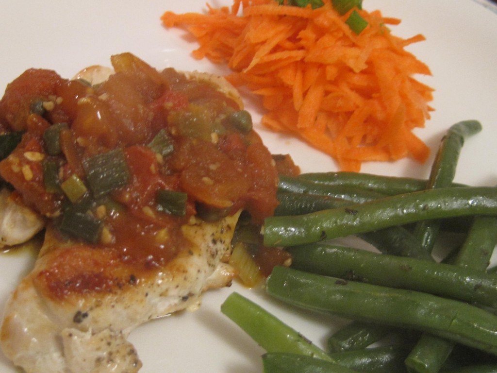 Low Carb Chicken with Tomatoes and Capers