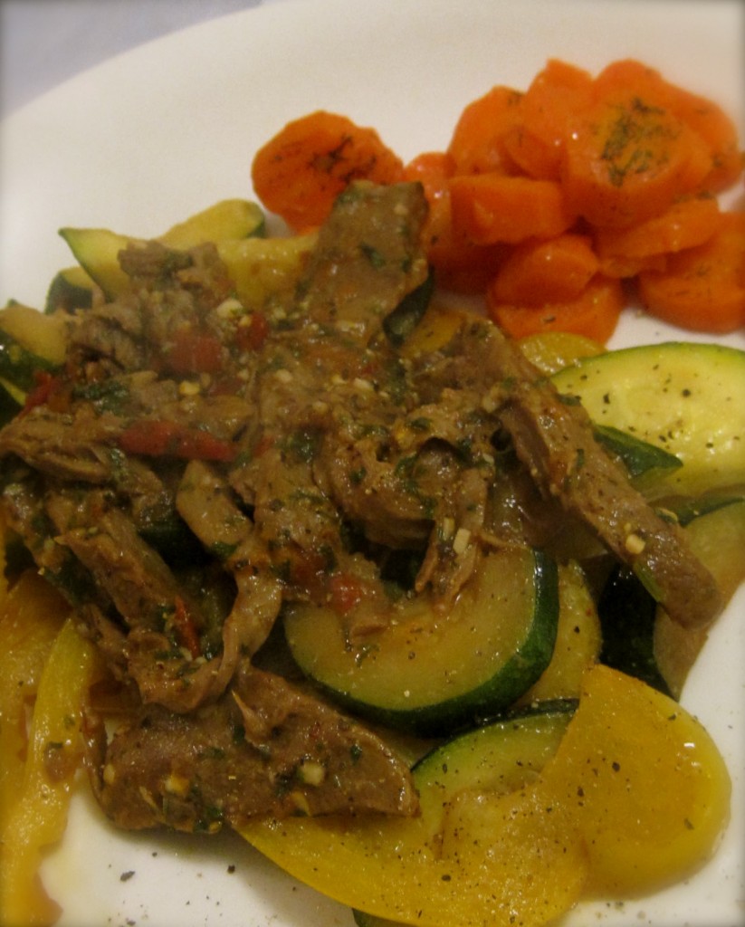 Low Carb Italian Style "Steak" and Zucchini