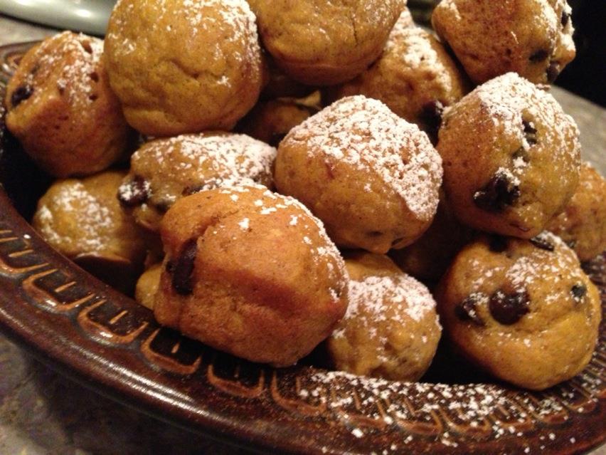 Pumpkin Chocolate Chip Pancake Bites - Make Pancake Bites using your favourite Pancake Recipe.